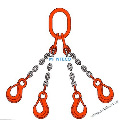 Vázací řetěz čtyřhák pr.13mm G100