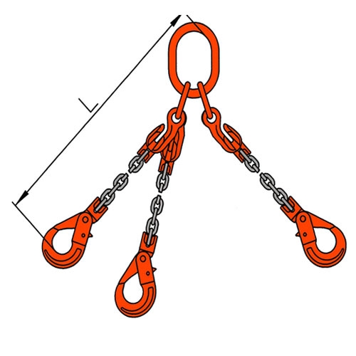 Vázací řetěz trojhák se zkracovači pr.13mm G10 pewag