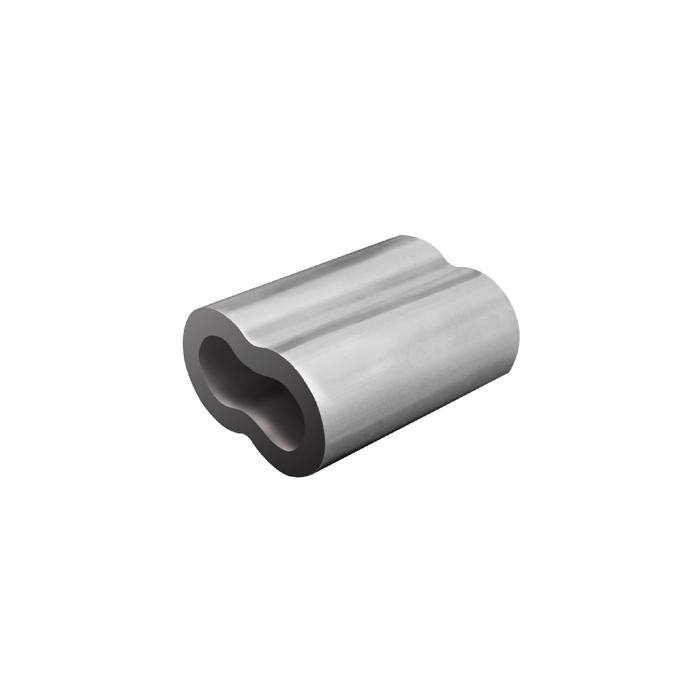 Lisovací objímka tvar 8 (US) 6,4 mm; hliník